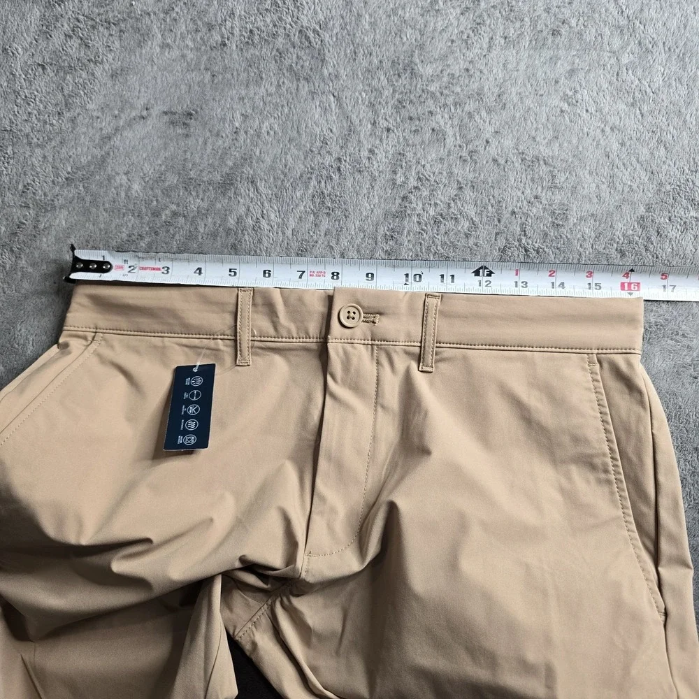 NWT J Crew Tech Pant Mens 30x30 Khaki  Slim Fit Performance Golf Casual Stretch